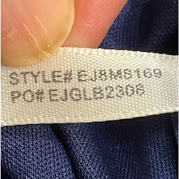 Eliza J Dress Sz 6 Floral Navy Blue Shift with Bell Sleeves - Picture 6 of 14